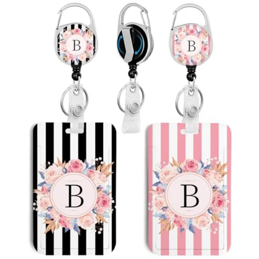 2 Pack A-Z Letter ID Badge Holder with Clip Badge Reels Retractable Heavy Duty, Keychain ID Holder for School Nurse Office Blac
2 Pack A-Z Letter ID Badge Holder with Clip Badge Reels Retractable Heavy Duty, Keychain ID Holder for School Nurse Office Blac