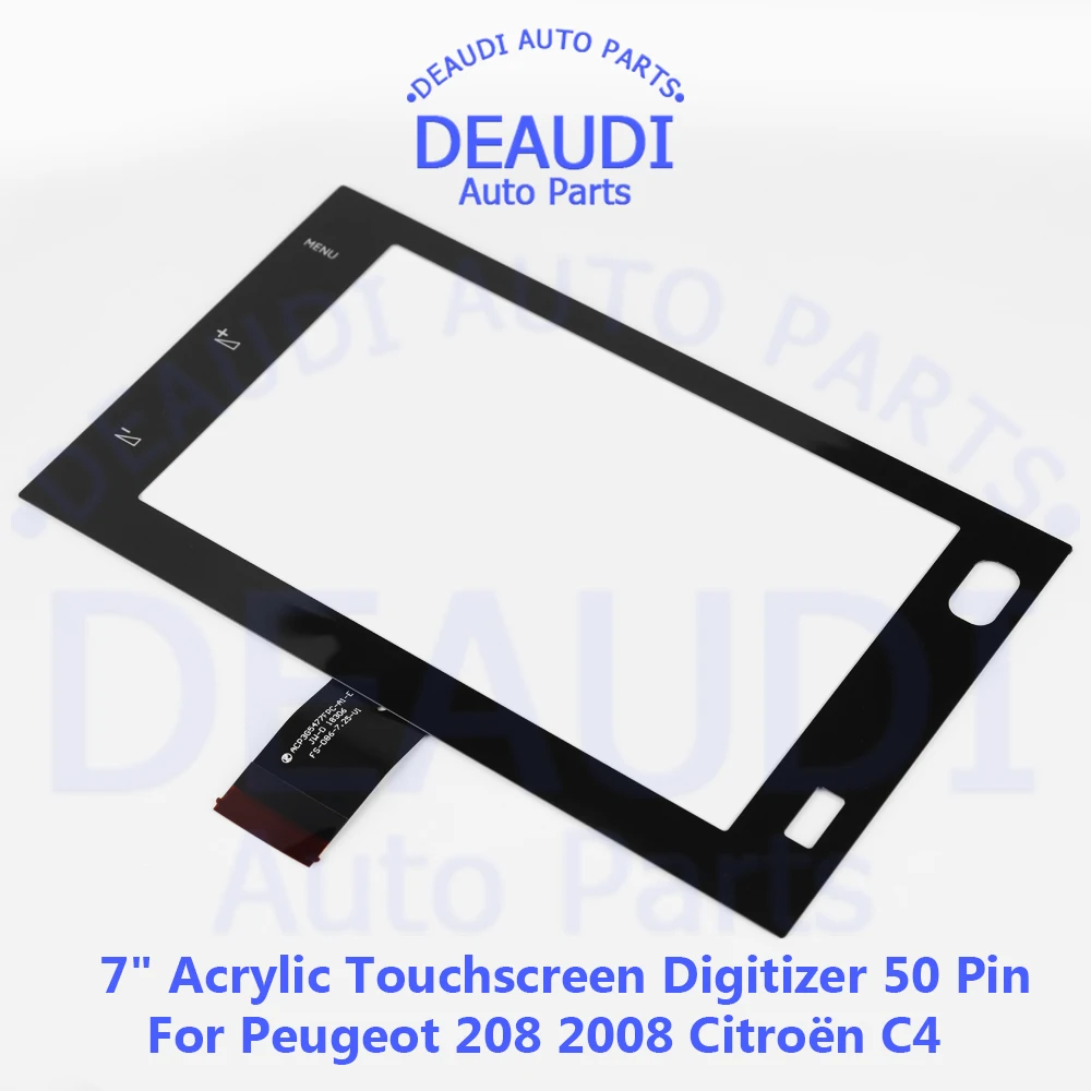 NEW 7 Inch 50 Pin Black Acrylic Touch Screen Digitizer For Peugeot 208 2008 Citroën C4 Lounge Car DVD GPS Navigation Radio
NEW 7 Inch 50 Pin Black Acrylic Touch Screen Digitizer For Peugeot 208 2008 Citroën C4 Lounge Car DVD GPS Navigation Radio