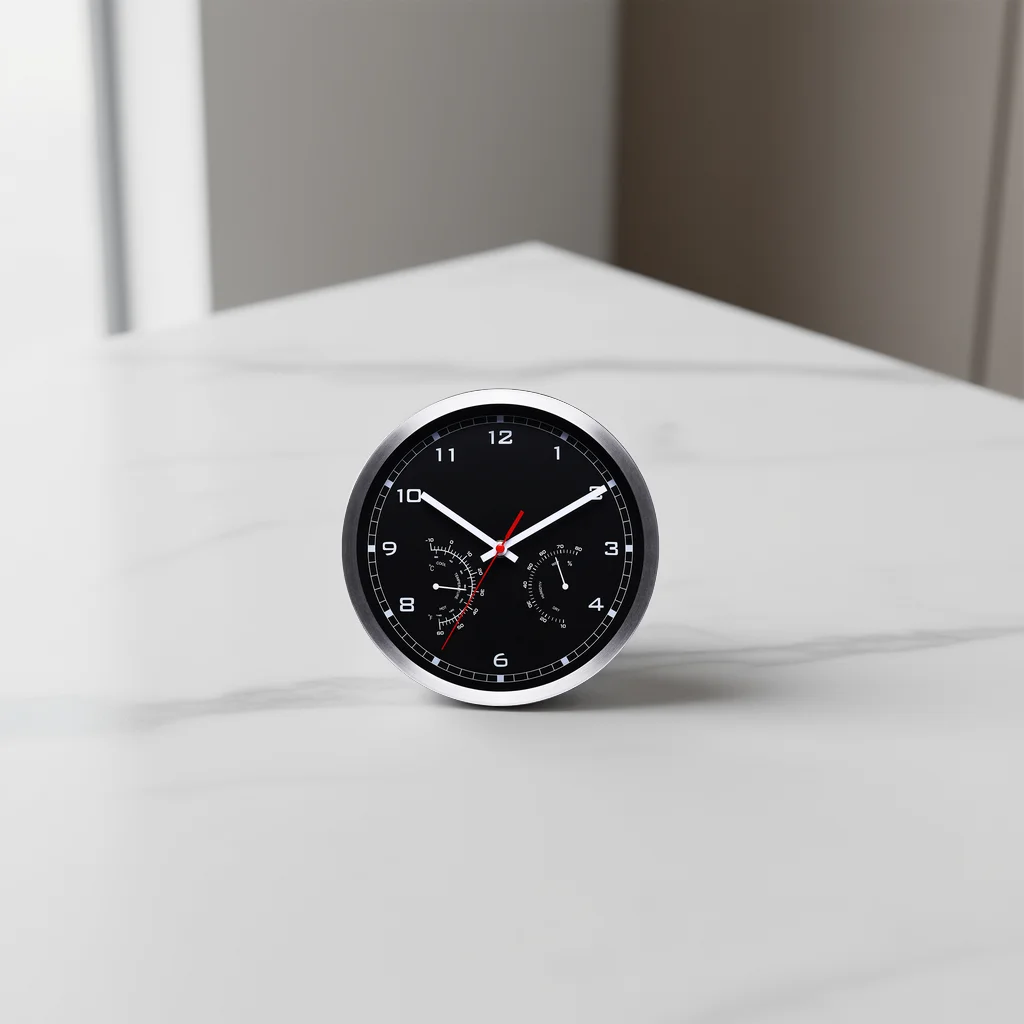 3 In 1 Wall Clock With Temperature & Humidity Display Battery Operated Home Art Decors Silent Wall Clocks