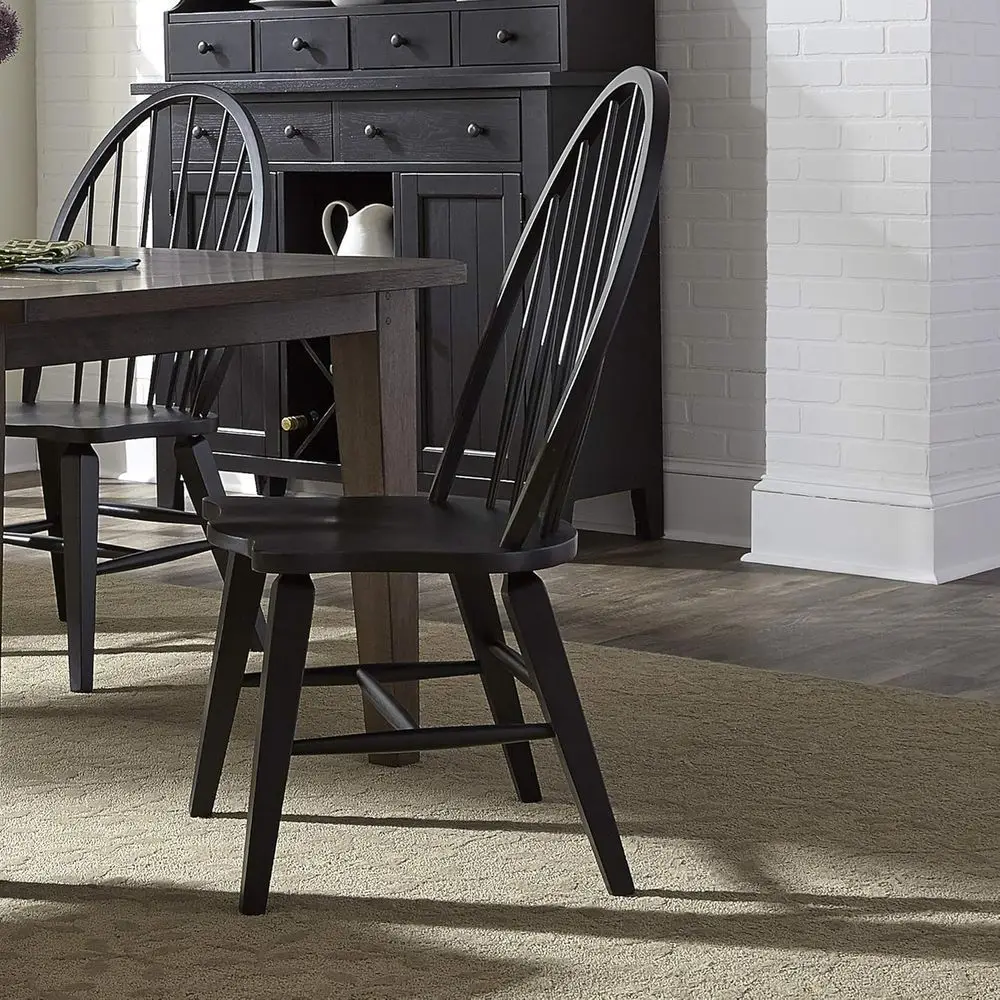 Rustic Tobacco-Finished Oak Dining Chair with Black Nylon Glides
Rustic Tobacco-Finished Oak Dining Chair with Black Nylon Glides
