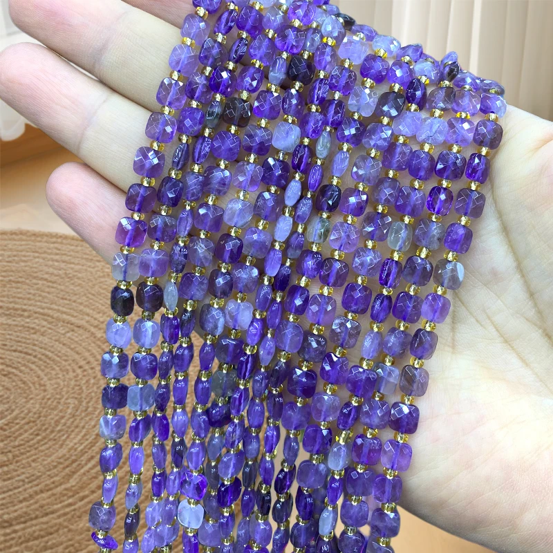 Faceted Square 6x6mm Natural Stone Flat Purple Amethyst Loose Spacer Beads for Jewelry Making Diy Bracelet Charms Accessories
Faceted Square 6x6mm Natural Stone Flat Purple Amethyst Loose Spacer Beads for Jewelry Making Diy Bracelet Charms Accessories