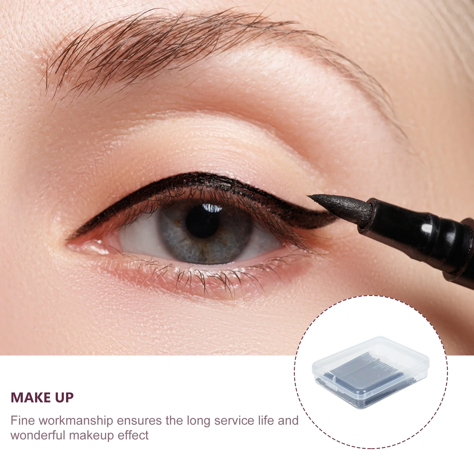 50Pcs Eye Makeup Brush Eyeliner Portable Makeup Tools Small Lightweight Applicator Eyeliner Brush 
50Pcs Eye Makeup Brush Eyeliner Portable Makeup Tools Small Lightweight Applicator Eyeliner Brush
