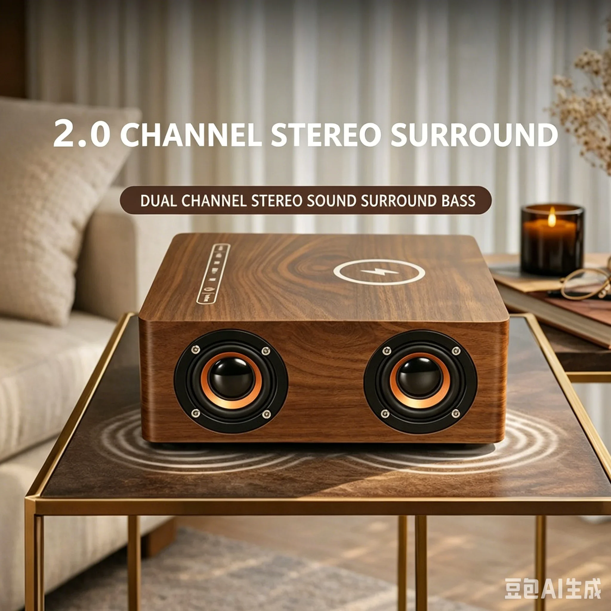 Multifunctional Wooden Bluetooth Speaker,4 Full-Range Drivers,60W Peak,Wireless Charging,Clock Display,Portable for Home&Outdoor
Multifunctional Wooden Bluetooth Speaker,4 Full-Range Drivers,60W Peak,Wireless Charging,Clock Display,Portable for Home&Outdoor