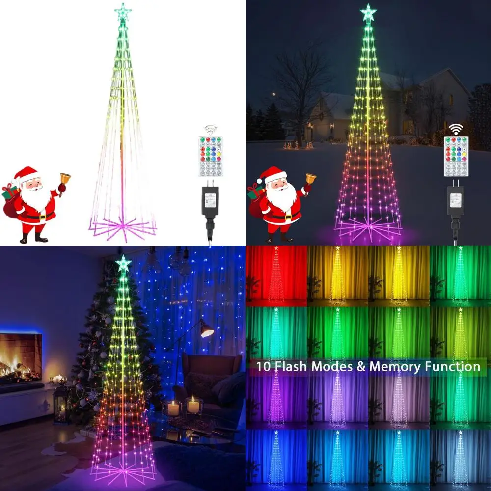 16-Color LED Outdoor Christmas Tree, 7.5FT Animated Cone Tree Lights, Ideal for Indoor and Outdoor Holiday Decorations
16-Color LED Outdoor Christmas Tree, 7.5FT Animated Cone Tree Lights, Ideal for Indoor and Outdoor Holiday Decorations