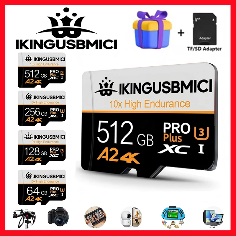 512GB High-Speed Micro TF Card Class 10 TF/SD Mini Memory Card for Camera Phone Computer - 64GB 256GB Options Available Speed Cl
512GB High-Speed Micro TF Card Class 10 TF/SD Mini Memory Card for Camera Phone Computer - 64GB 256GB Options Available Speed Cl