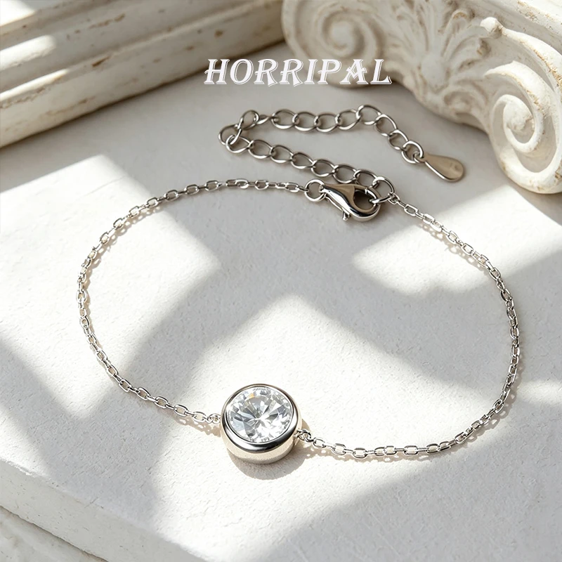 HORRIPAL Circle/Oval Moissanite Bracelets For Women S925 sterling Silver GRA Certified High Quality Party Classic Fine Jewelry
HORRIPAL Circle/Oval Moissanite Bracelets For Women S925 sterling Silver GRA Certified High Quality Party Classic Fine Jewelry