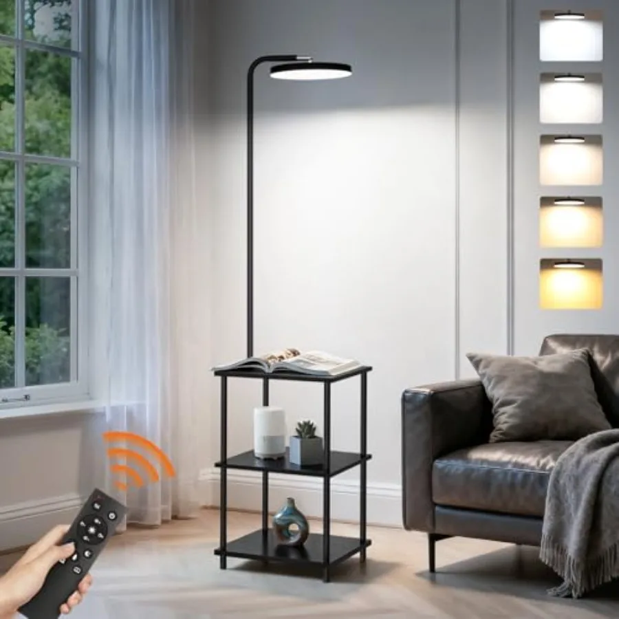 LED Floor Lamp with Table 25W/3000LM Super Bright Floor Lamp with Remote End Table with Lamp Attached Stepless Dimmable Side Ta
LED Floor Lamp with Table 25W/3000LM Super Bright Floor Lamp with Remote End Table with Lamp Attached Stepless Dimmable Side Ta