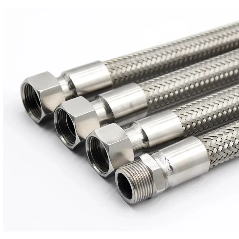 304 Stainless Steel Bellow Industrial Use 1/2" 3/4" 2" Braided Soft Tube Resistant High Temperature Steam and High Pressure Hose
304 Stainless Steel Bellow Industrial Use 1/2" 3/4" 2" Braided Soft Tube Resistant High Temperature Steam and High Pressure Hose