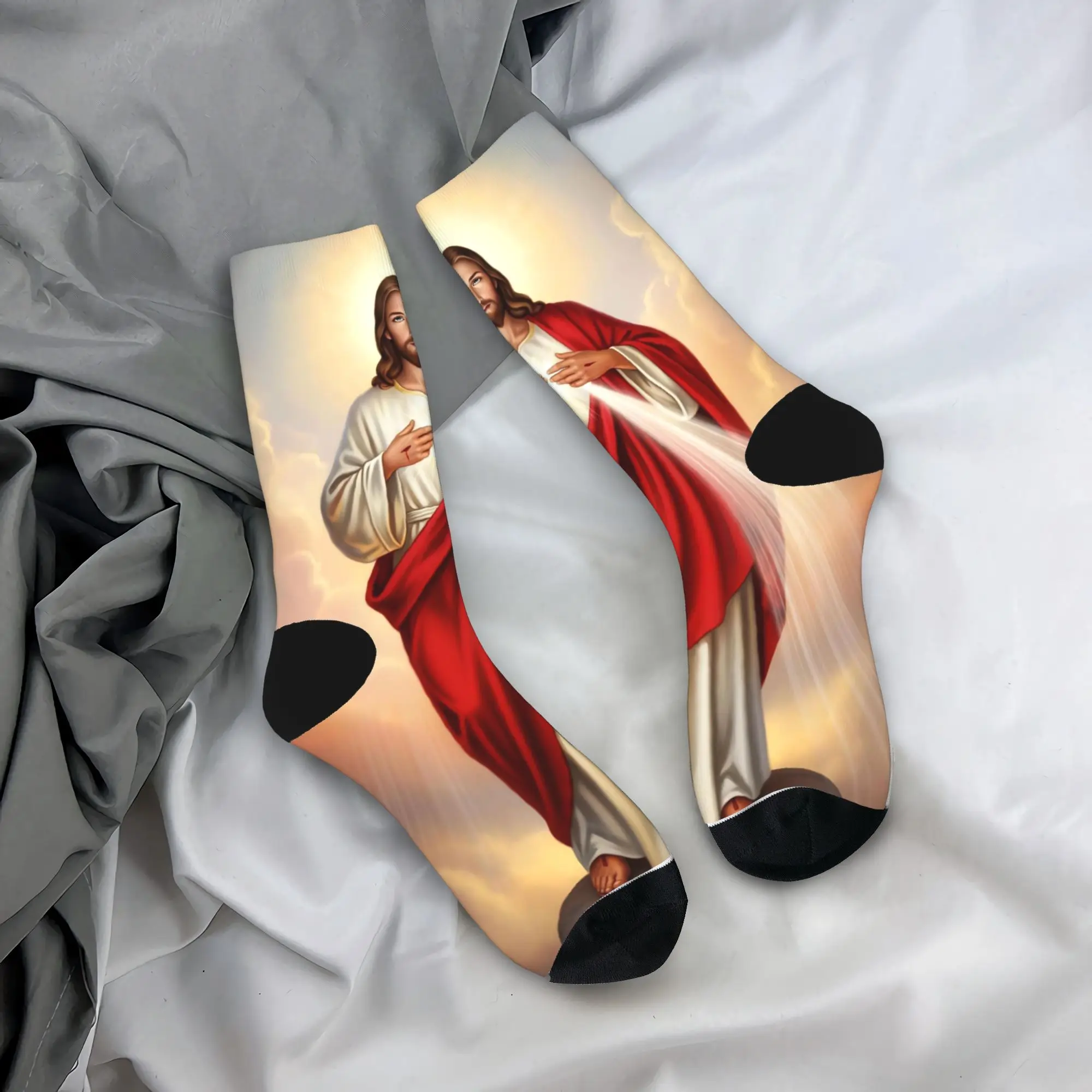 Носки с изображением Иисуса Multitude, нескользящие чулки, мужские мягкие носки унисекс, зимние носки в стиле ретро
Носки с изображением Иисуса Multitude, нескользящие чулки, мужские мягкие носки унисекс, зимние носки в стиле ретро