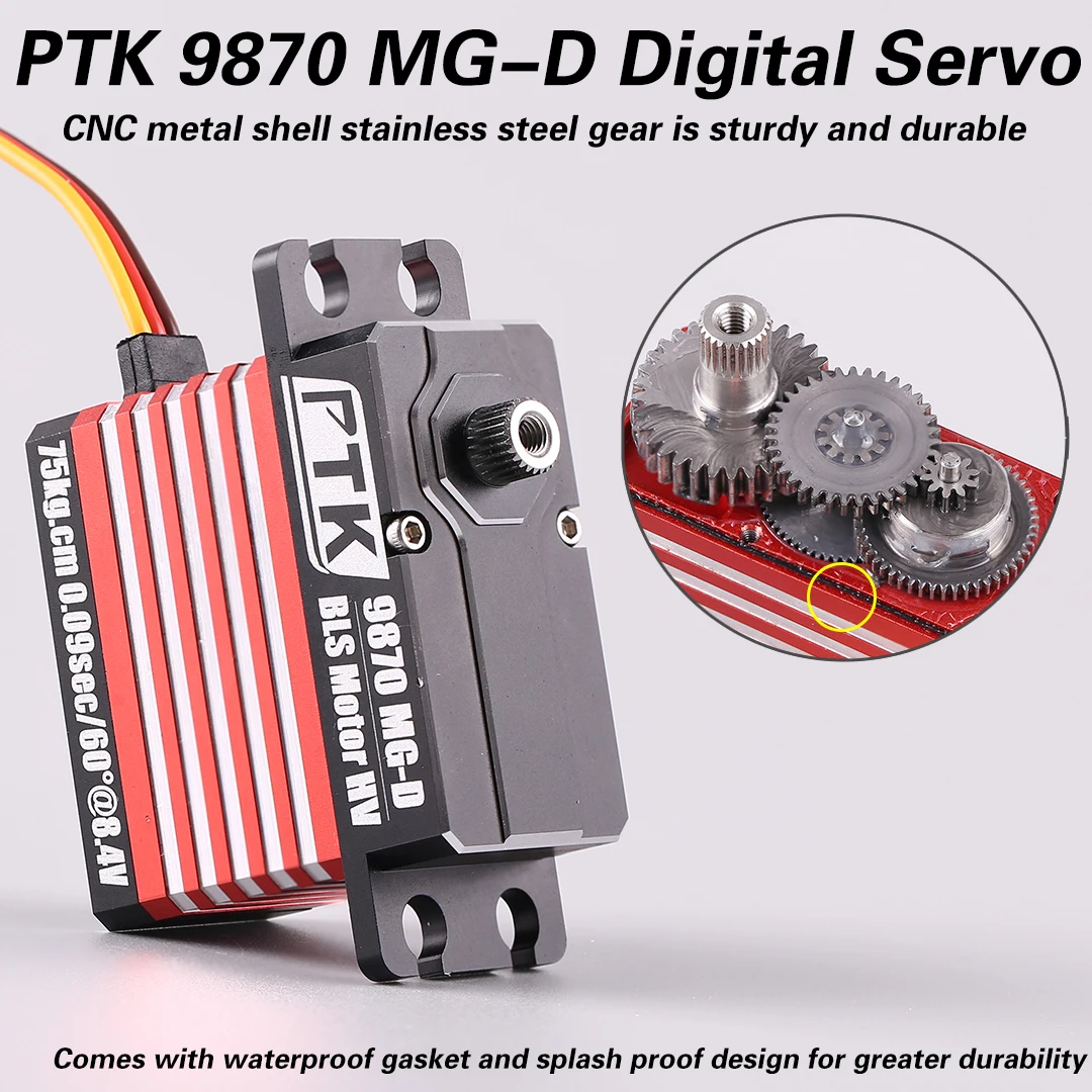 PTK 9870 MG-D 70kg Metal Digital Servo RC Climbing Car Model Robot Mechanical Arm Fixed Wing
PTK 9870 MG-D 70kg Metal Digital Servo RC Climbing Car Model Robot Mechanical Arm Fixed Wing