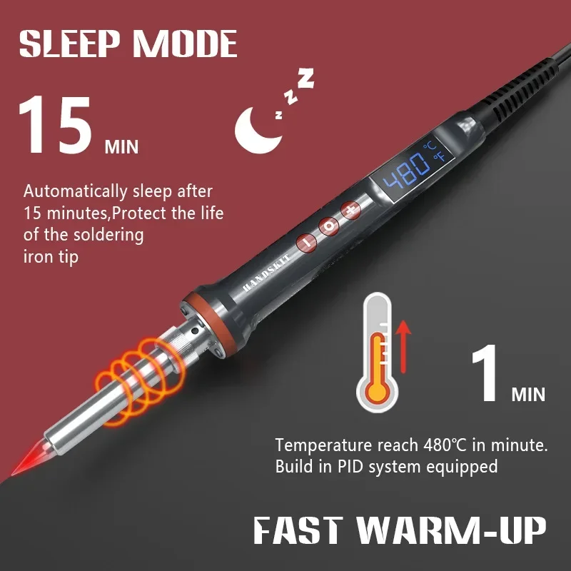 Utility 200W Electric Soldering Iron Digital Temperatura Adjustment Auto Sleep Internal Ceramic Heating Electronic Welding Tools
Utility 200W Electric Soldering Iron Digital Temperatura Adjustment Auto Sleep Internal Ceramic Heating Electronic Welding Tools