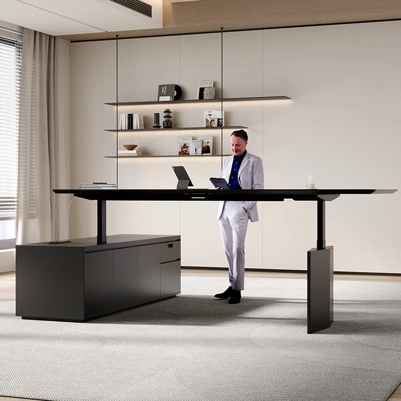 Intelligent electric lift desk boss CEO Manager Computer table office Motion desk high-end luxury mesa para computador furniture
Intelligent electric lift desk boss CEO Manager Computer table office Motion desk high-end luxury mesa para computador furniture