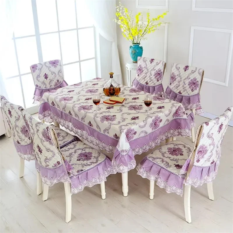 European-style Patterns Dining Chair Pad Pastoral Style Flower Pattern Lace Tablecloth Home Decor Tablecloth Chair Cover Set
European-style Patterns Dining Chair Pad Pastoral Style Flower Pattern Lace Tablecloth Home Decor Tablecloth Chair Cover Set