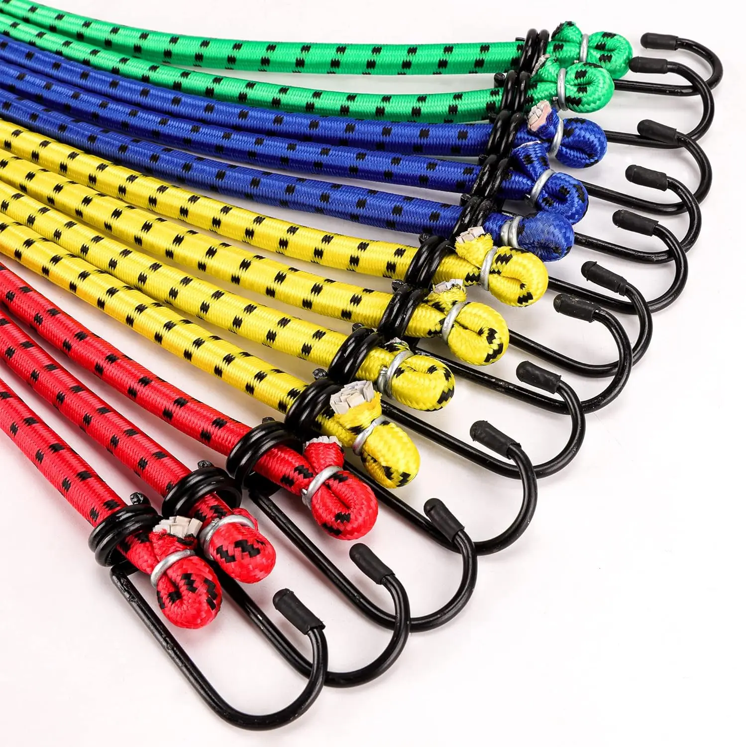Bungee Cords with Hooks, 12 Pack Elastic Straps 40" 32" 24" 16" Heavy Duty Outdoor for Camping Tent Storage Fastening
Bungee Cords with Hooks, 12 Pack Elastic Straps 40" 32" 24" 16" Heavy Duty Outdoor for Camping Tent Storage Fastening