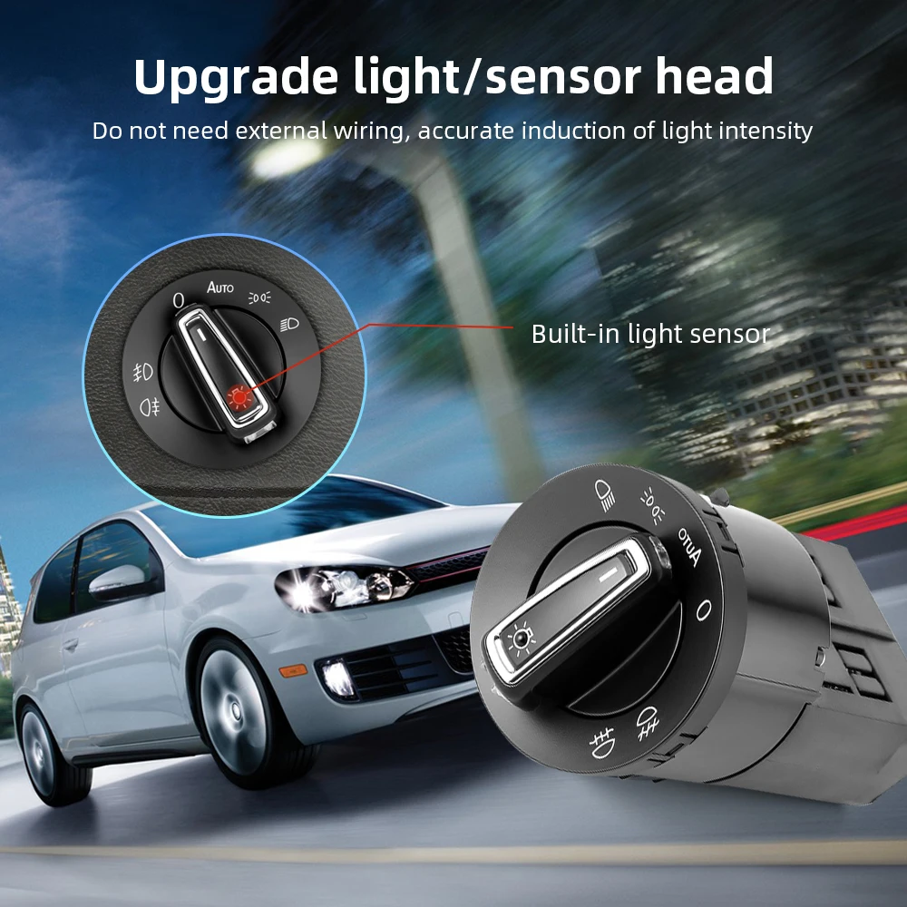 AUTO Headlight Head Lamp Switch Light Sensor Module Upgrade For VW Golf Jetta MK5 6 Tiguan Touran Passat Polo Bora Transporter
AUTO Headlight Head Lamp Switch Light Sensor Module Upgrade For VW Golf Jetta MK5 6 Tiguan Touran Passat Polo Bora Transporter