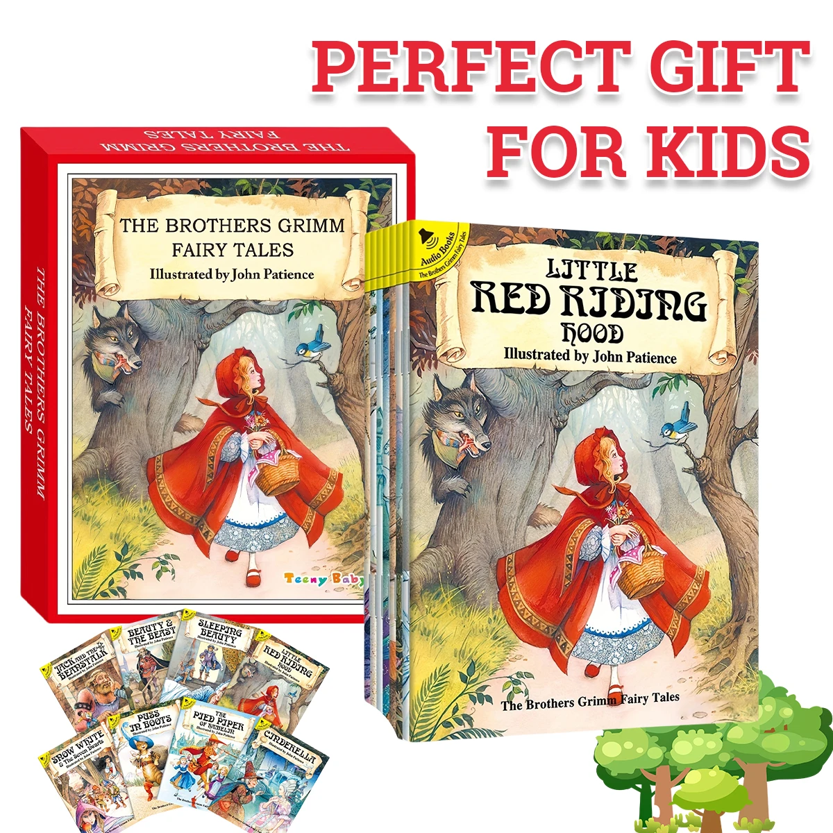 8 Books Classic Brothers Grimm Fairy Tale Hardcover Gift Box Full Color Illustrated English Kids Bedtime Reading Picture Book
8 Books Classic Brothers Grimm Fairy Tale Hardcover Gift Box Full Color Illustrated English Kids Bedtime Reading Picture Book