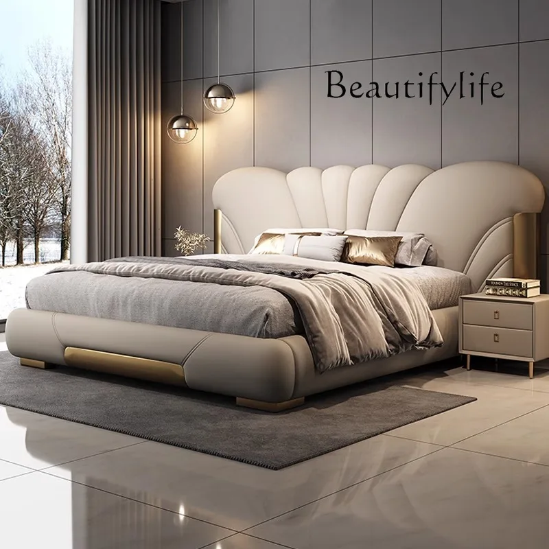 Luxury Master bedroom Double bed king soft bag backrest 150x200cm wedding bed full size base frame lit 2 personnes Furniture 
Luxury Master bedroom Double bed king soft bag backrest 150x200cm wedding bed full size base frame lit 2 personnes Furniture