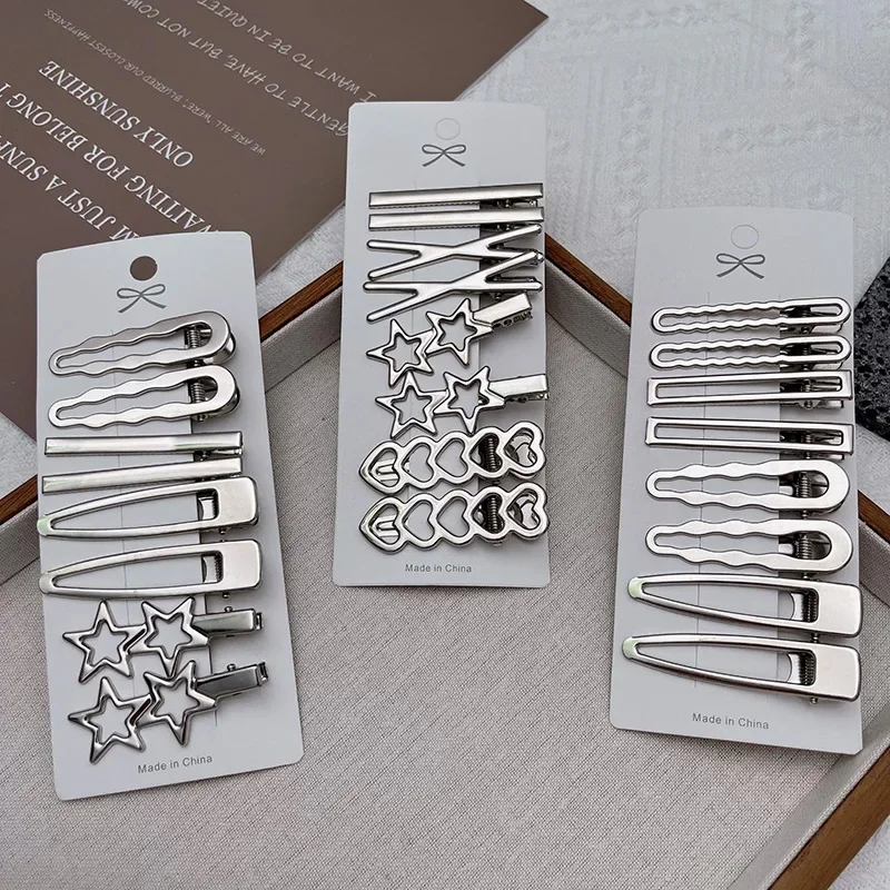 Sliver Metal Hairpins Duckbill Clip Y2K Headwear Bangs Side Hair Clip Fashion Women Girls Barrettes Hairclip Styling Accessories
Sliver Metal Hairpins Duckbill Clip Y2K Headwear Bangs Side Hair Clip Fashion Women Girls Barrettes Hairclip Styling Accessories