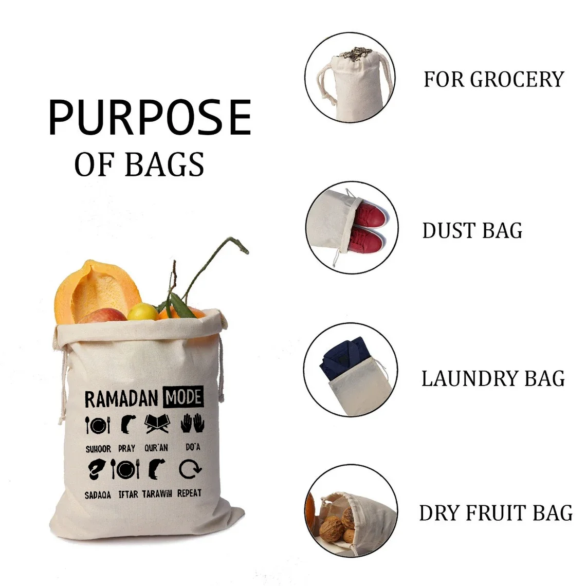 40x30cm Cotton Ramadan Mode Sacks Storage Bag for Eid Mubarak Ramadan Decoration Islamic Gift Muslim Home Room Kitchen Supplies
40x30cm Cotton Ramadan Mode Sacks Storage Bag for Eid Mubarak Ramadan Decoration Islamic Gift Muslim Home Room Kitchen Supplies