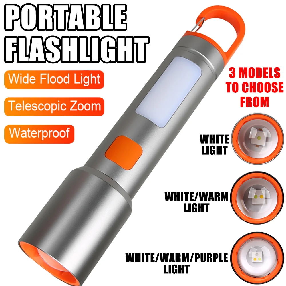 Супер яркий светодиодный фонарик COB, перезаряжаемый через USB, 1-3 дополнительные источники света, уличный водонепроницаемый аварийный фонарь с крючком
Супер яркий светодиодный фонарик COB, перезаряжаемый через USB, 1-3 дополнительные источники света, уличный водонепроницаемый аварийный фонарь с крючком