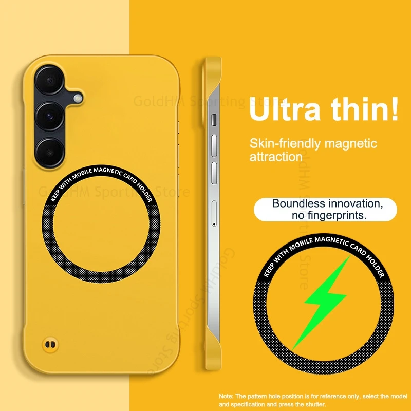 Skin Feel Matte Frameless Hard PC Case For Samsung S26 S25 Ultra For Magsafe Magsafing Cover For Galaxy S25 Edge S24 Ultra S23FE
Skin Feel Matte Frameless Hard PC Case For Samsung S26 S25 Ultra For Magsafe Magsafing Cover For Galaxy S25 Edge S24 Ultra S23FE