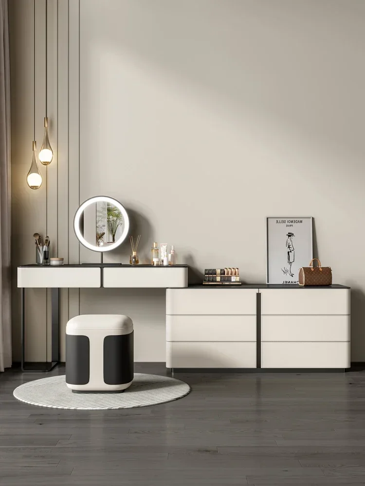 Modern minimalist black and white dressing table, bedroom bedside table, bed end bucket cabinet, storage cabinet, one piece retr
Modern minimalist black and white dressing table, bedroom bedside table, bed end bucket cabinet, storage cabinet, one piece retr