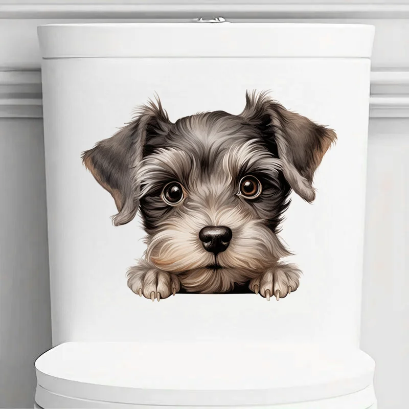 DK118# Peeking Miniature Schnauzer Dog Self-Adhesive Toilet Stickers,Wall Decal Removable, Vinyl Car Sticker for Bathroom Decor
DK118# Peeking Miniature Schnauzer Dog Self-Adhesive Toilet Stickers,Wall Decal Removable, Vinyl Car Sticker for Bathroom Decor