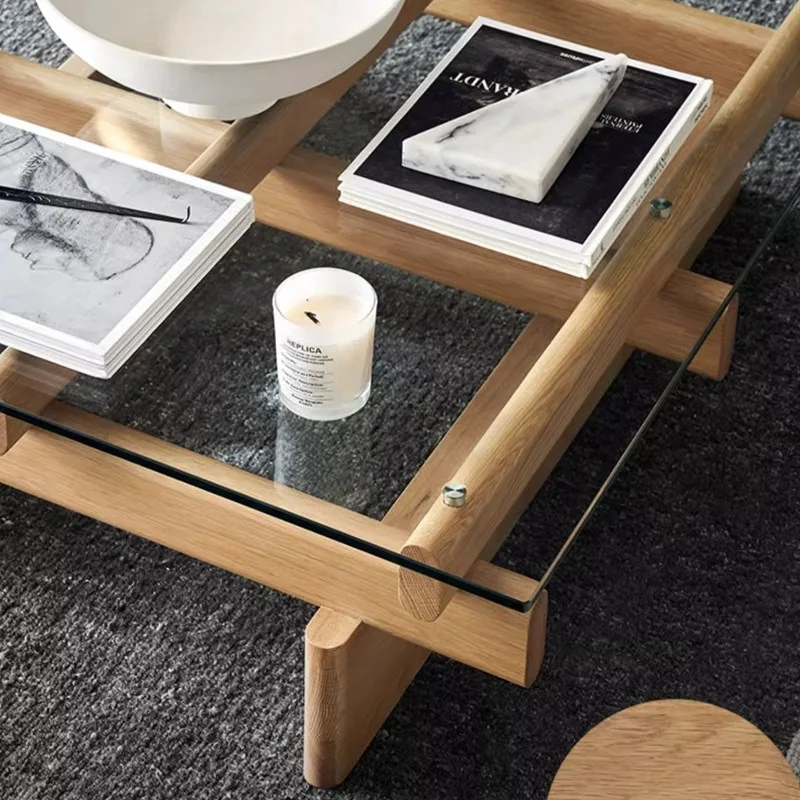 Modern wabi-sabi wind grid building block coffee table creative designer
Modern wabi-sabi wind grid building block coffee table creative designer