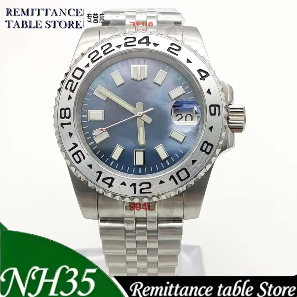 New Parnsrpe NH35 Men GMT Style Automatic Mechanical Watch 40mm Blue Dial Date Sapphire Glass 316L Stainless Steel Daily
New Parnsrpe NH35 Men GMT Style Automatic Mechanical Watch 40mm Blue Dial Date Sapphire Glass 316L Stainless Steel Daily