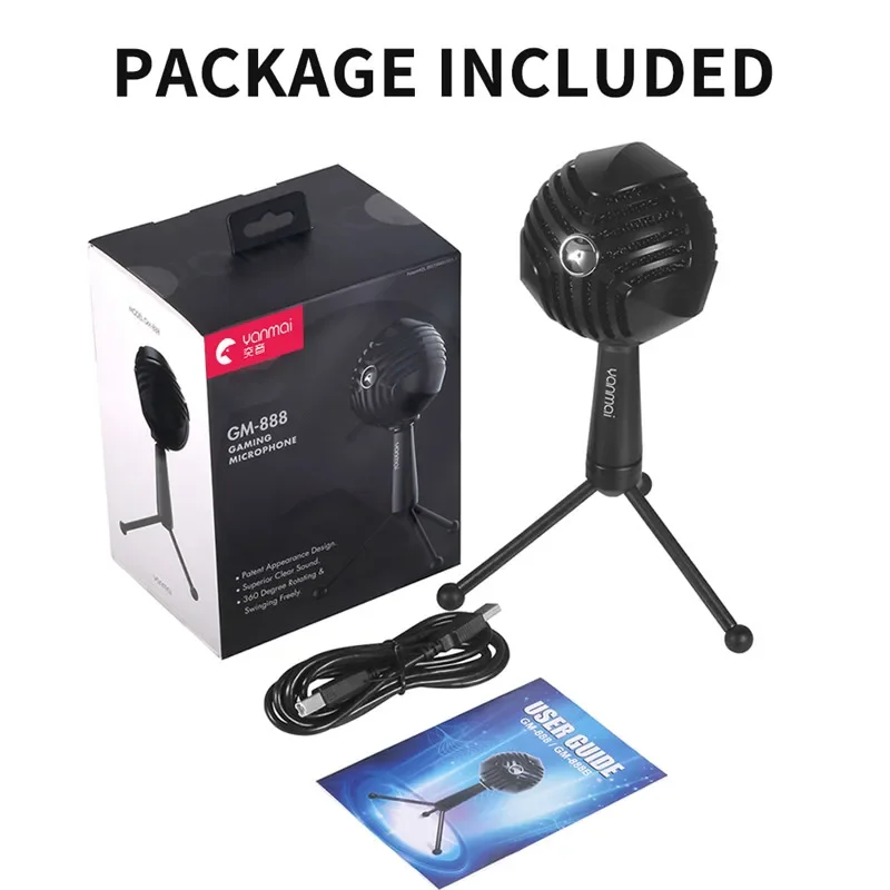 YANMAI UFO RGB Microphone Condenser for PC Snowball Podcast Gaming Streaming Studio GM-888 Computer Mic Black hot sale new 2025
YANMAI UFO RGB Microphone Condenser for PC Snowball Podcast Gaming Streaming Studio GM-888 Computer Mic Black hot sale new 2025