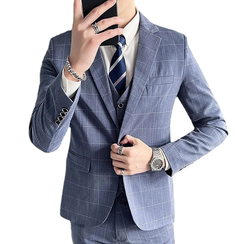 Boutique S-5XL (suit + Vest + Trousers) Men's Fashion Business Professional Gentleman British Leisure Three-piece Wedding Suit
Boutique S-5XL (suit + Vest + Trousers) Men's Fashion Business Professional Gentleman British Leisure Three-piece Wedding Suit