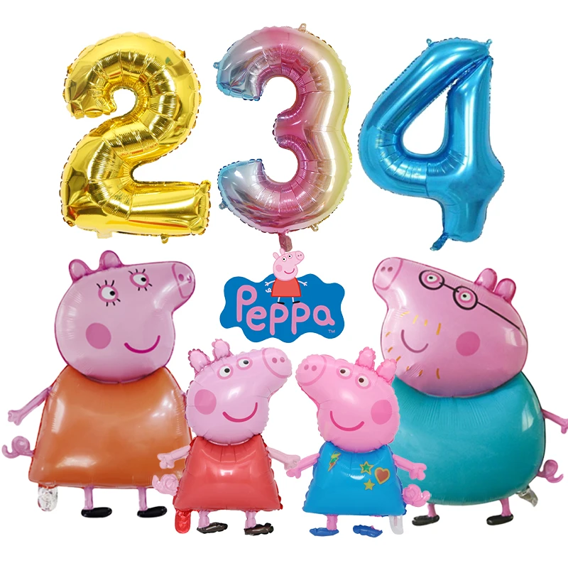 Peppa Pigs Theme BOY GIRL Birthday Balloons Set Number Balloon Suit Foil Ballon Birthday Party Decor Supplies Baby Shower Gift
Peppa Pigs Theme BOY GIRL Birthday Balloons Set Number Balloon Suit Foil Ballon Birthday Party Decor Supplies Baby Shower Gift