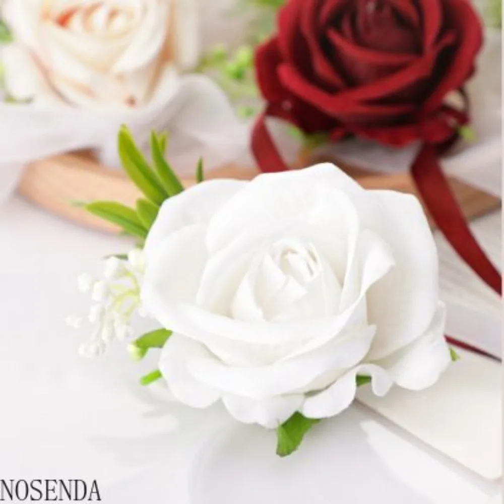 Purple Wedding Bridal Corsage Bridesmaid Pearl Leaf Wrist Flower Party Prom Hand Flower Crystal Bride Accessories for Women
Purple Wedding Bridal Corsage Bridesmaid Pearl Leaf Wrist Flower Party Prom Hand Flower Crystal Bride Accessories for Women