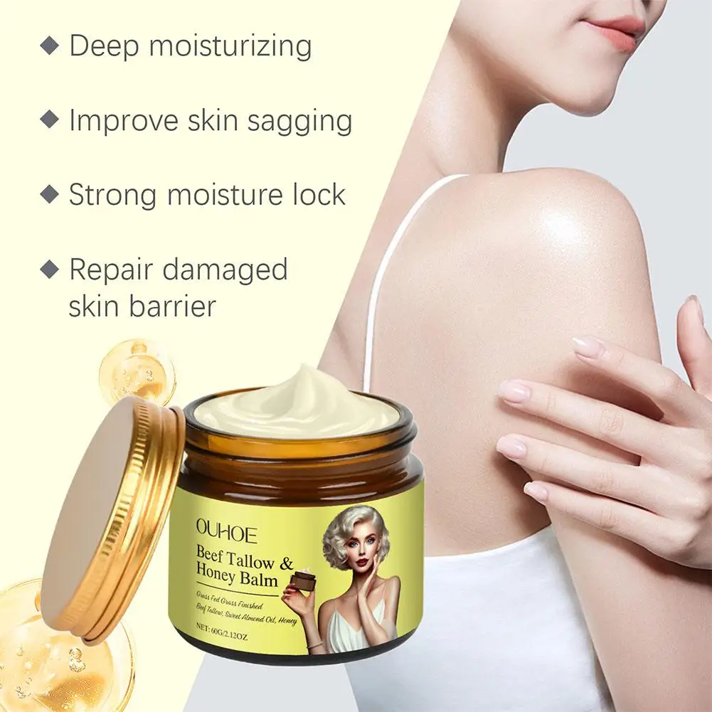 Увлажняющий крем для кожи Tallow Manuka Honey Balm Увлажняющий крем для грубого тела, улучшающий 60 г, увлажняющий крем для кожи, уход за гладким лицом E5P4
Увлажняющий крем для кожи Tallow Manuka Honey Balm Увлажняющий крем для грубого тела, улучшающий 60 г, увлажняющий крем для кожи, уход за гладким лицом E5P4