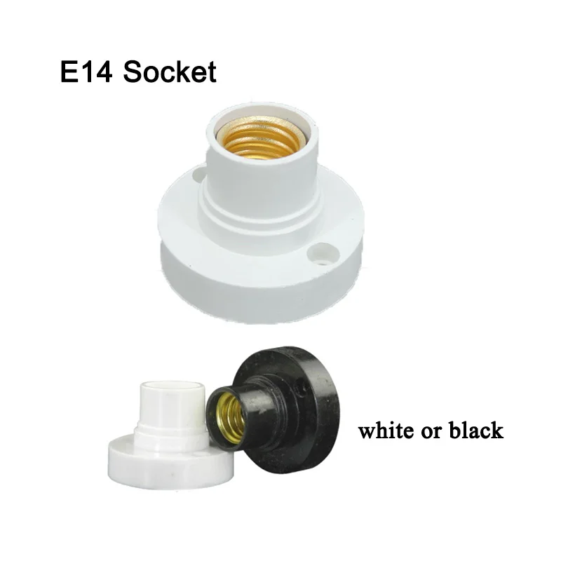 E14 White black Light Bulb AC power Socket Holder Base Fitting Screw Cap LED Light Lamp Fixing Adapter Converter 110V-230V k
E14 White black Light Bulb AC power Socket Holder Base Fitting Screw Cap LED Light Lamp Fixing Adapter Converter 110V-230V k