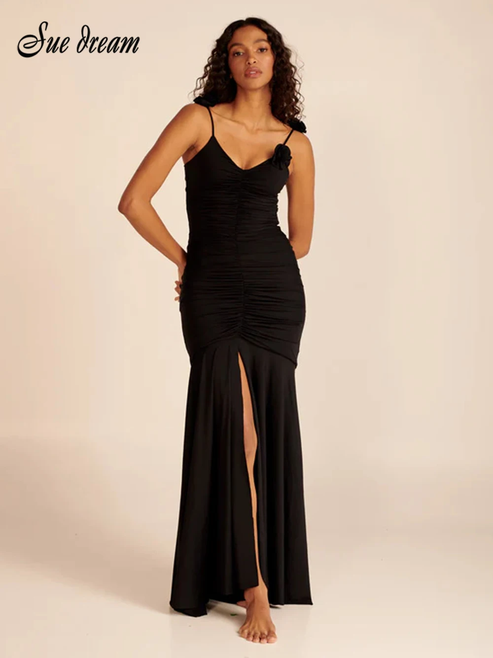 Summer Women Sexy Spaghetti Strap Flowers V Neck Split Draped Elegant Mermaid Long Dress Bodycon Beach Holiday Dress
Summer Women Sexy Spaghetti Strap Flowers V Neck Split Draped Elegant Mermaid Long Dress Bodycon Beach Holiday Dress
