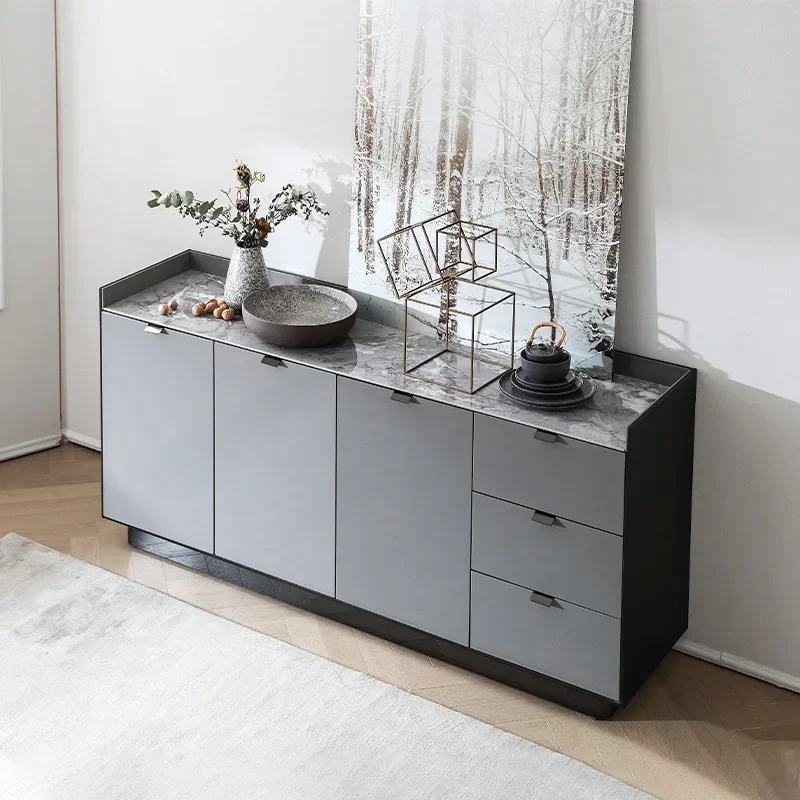 Italian minimalist solid wood paint dining side cabinet, light luxury high-end high-foot side cabinet, modern locker in the livi
Italian minimalist solid wood paint dining side cabinet, light luxury high-end high-foot side cabinet, modern locker in the livi