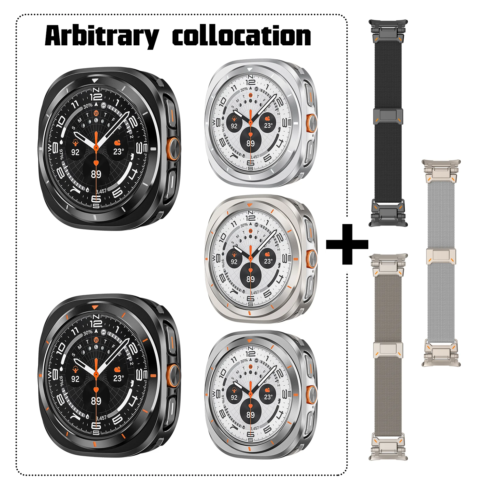 Luxury Metal Protective Case + Milanese Strap For Samsung Galaxy Watch 7 Ultra 47mm Stainless Steel Band Hard Cover Accessories
Luxury Metal Protective Case + Milanese Strap For Samsung Galaxy Watch 7 Ultra 47mm Stainless Steel Band Hard Cover Accessories