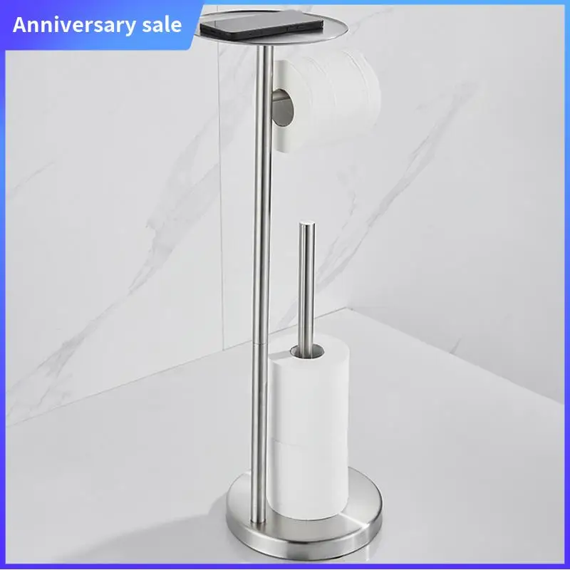 ABPP-Freestanding Toilet Roll Holders Stainless Steel Anti-Rust Standing Toilet Paper Stand With Heavy
ABPP-Freestanding Toilet Roll Holders Stainless Steel Anti-Rust Standing Toilet Paper Stand With Heavy