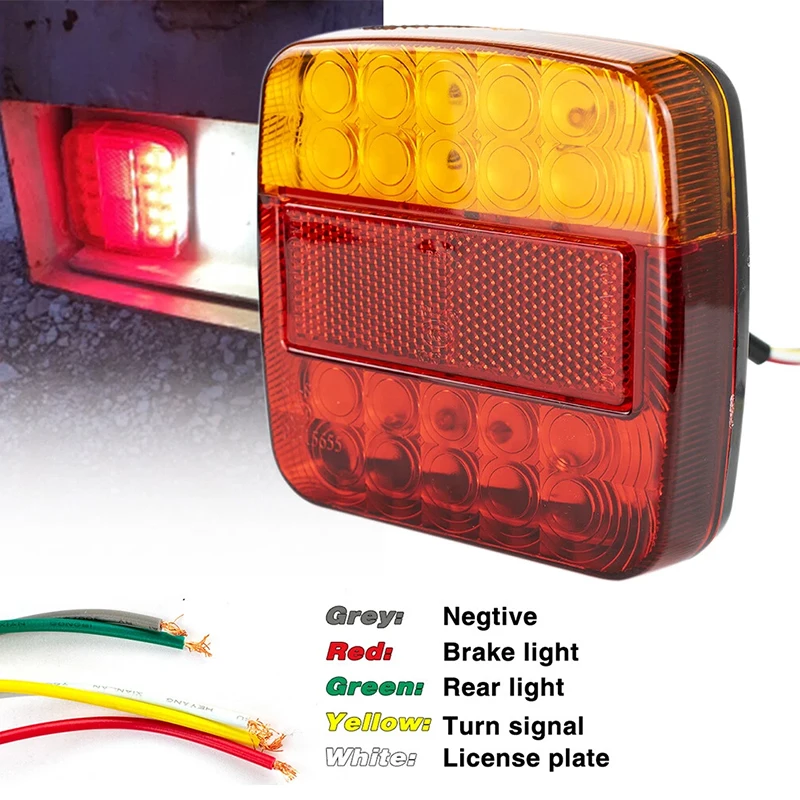 12V Taillight Turn Signal Indicator 26 LEDTail Light Car Number Plate Light Rear Reverse Brake Stop Lamp Trailer Truck Caravan
12V Taillight Turn Signal Indicator 26 LEDTail Light Car Number Plate Light Rear Reverse Brake Stop Lamp Trailer Truck Caravan