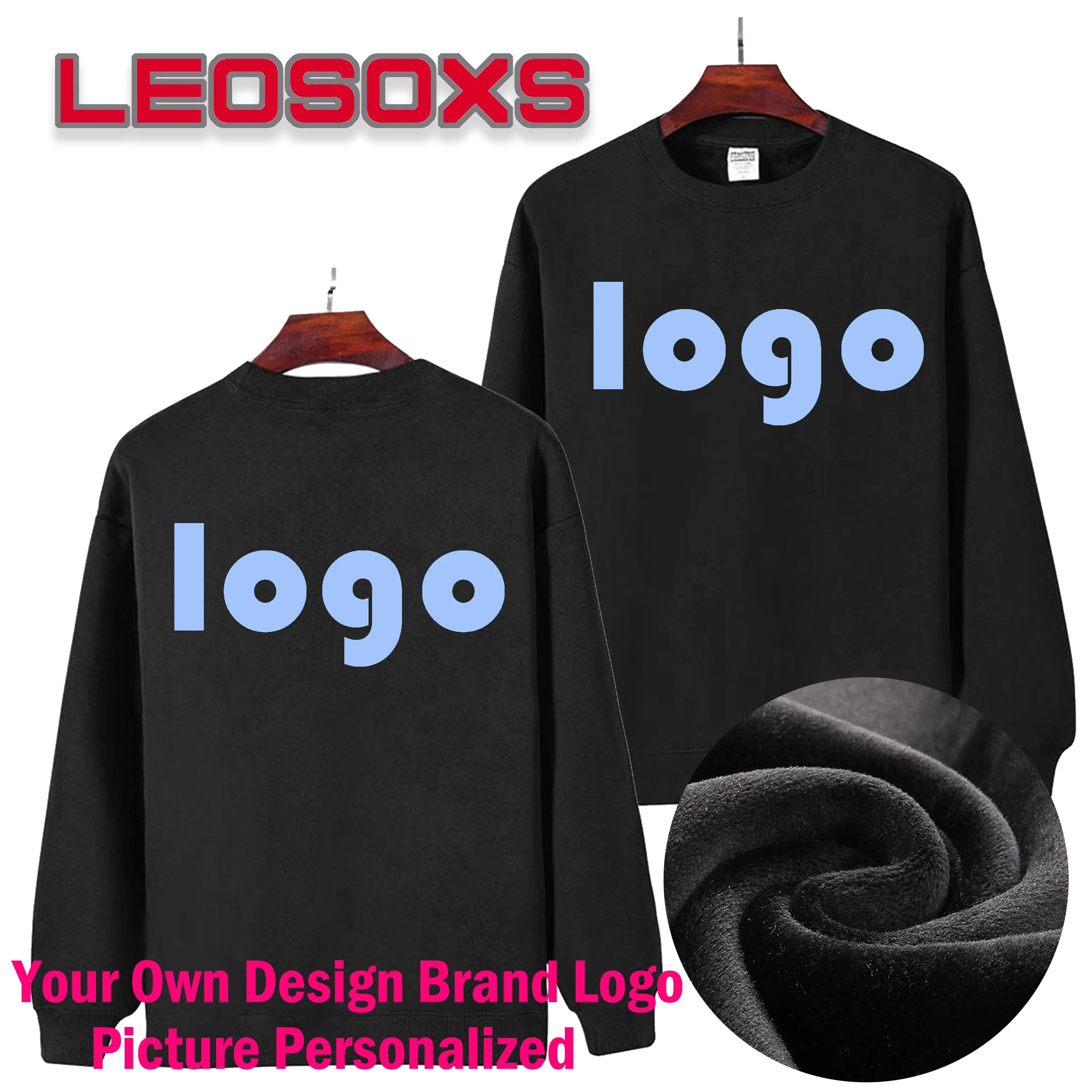 DIY pattern custom logo 480g/m² heavy cotton plus velvet sweater men's thick black round neck long sleeve polar fleece pullover
DIY pattern custom logo 480g/m² heavy cotton plus velvet sweater men's thick black round neck long sleeve polar fleece pullover