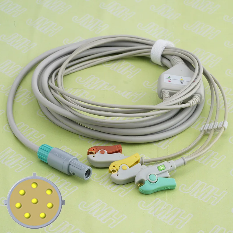 OEM Customized Product LEMO 8P Pins 3-Lead ECG Cable IEC Clip Electrode Leadwire
OEM Customized Product LEMO 8P Pins 3-Lead ECG Cable IEC Clip Electrode Leadwire
