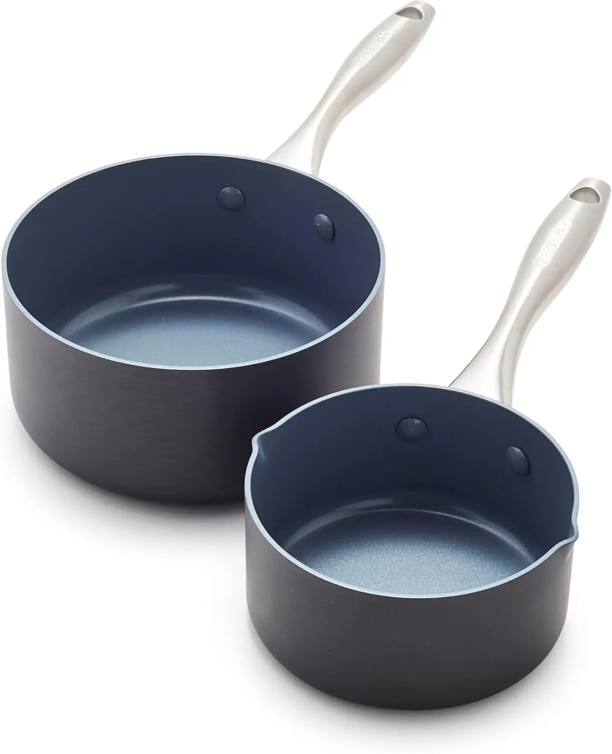 Lima Hard Anodized Healthy Ceramic Nonstick 1QT and 2QT Saucepan Pot Set, PFAS-Free, Oven Safe, Gray
Lima Hard Anodized Healthy Ceramic Nonstick 1QT and 2QT Saucepan Pot Set, PFAS-Free, Oven Safe, Gray