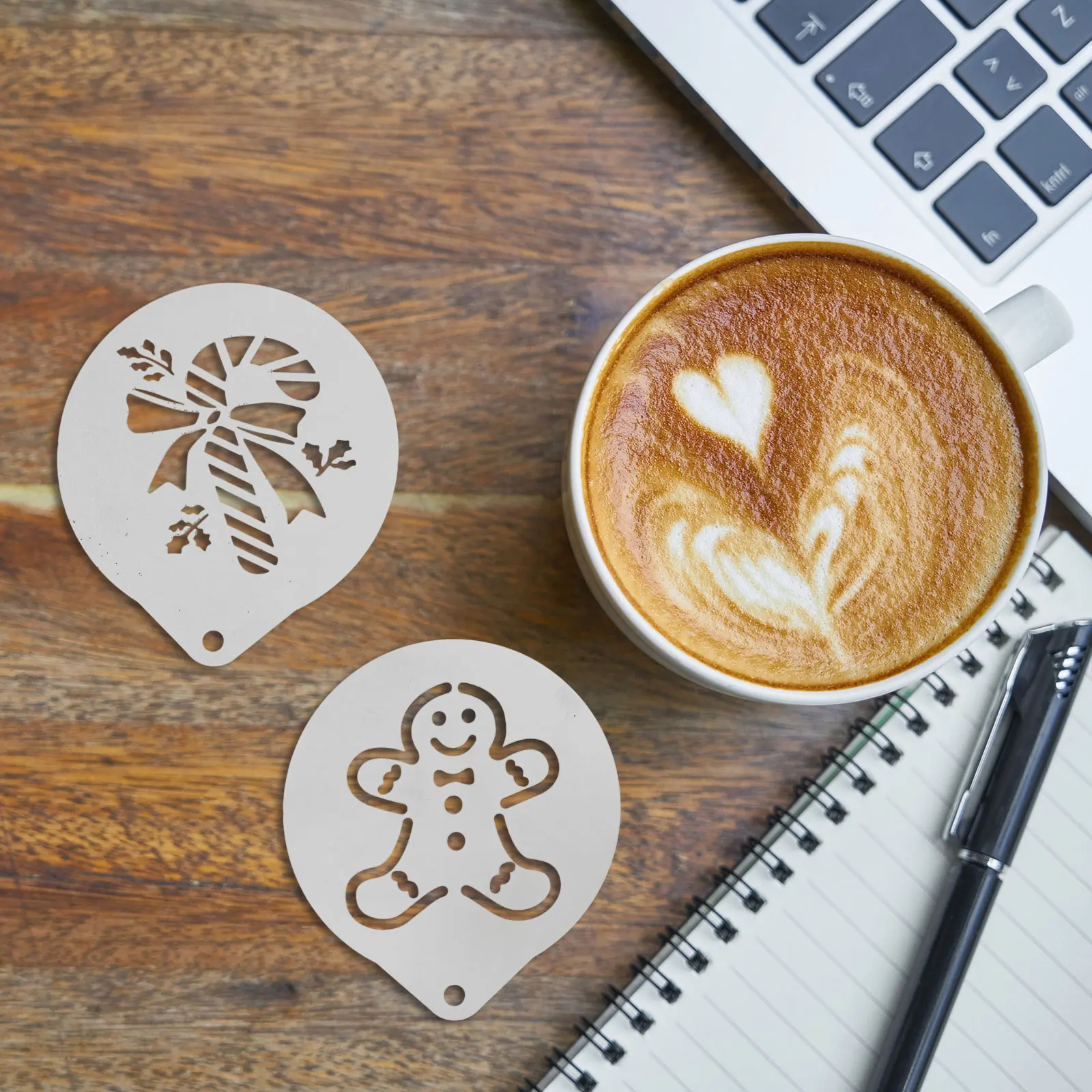 6pcs Coffee Art Stencils Stainless Steel Templates Lovely Drawing Die Cappuccino Latte Cake Decorating Tools Fondant Christmas
6pcs Coffee Art Stencils Stainless Steel Templates Lovely Drawing Die Cappuccino Latte Cake Decorating Tools Fondant Christmas