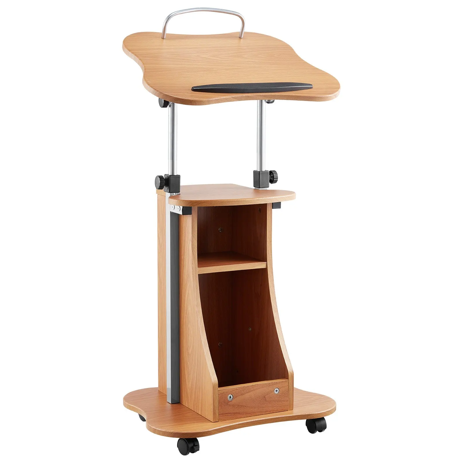 Podium Stand, 43-Inch Wooden Lectern, Portable Laptop Desk With Lockable Wheels, Wide Reading Surface And Open Storage Area,
Podium Stand, 43-Inch Wooden Lectern, Portable Laptop Desk With Lockable Wheels, Wide Reading Surface And Open Storage Area,
