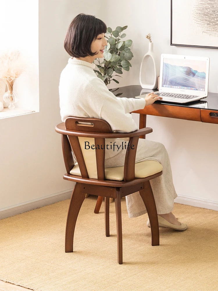 Solid Wood Rotatable Computer Leisure Chair Home Comfort Office Backrest Desk Chair
Solid Wood Rotatable Computer Leisure Chair Home Comfort Office Backrest Desk Chair