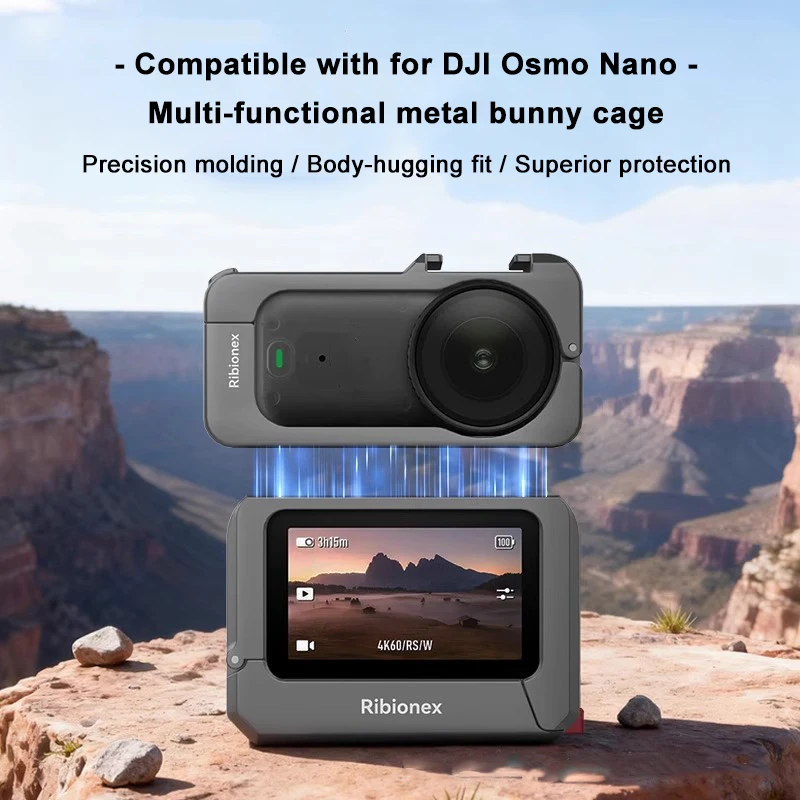 Cage for DJI Osmo Nano Protective Cage for DJI Mic with a 1/4"-20 Threaded Hole/Quick Release Mount for DJI/Cold Shoe Mount
Cage for DJI Osmo Nano Protective Cage for DJI Mic with a 1/4"-20 Threaded Hole/Quick Release Mount for DJI/Cold Shoe Mount