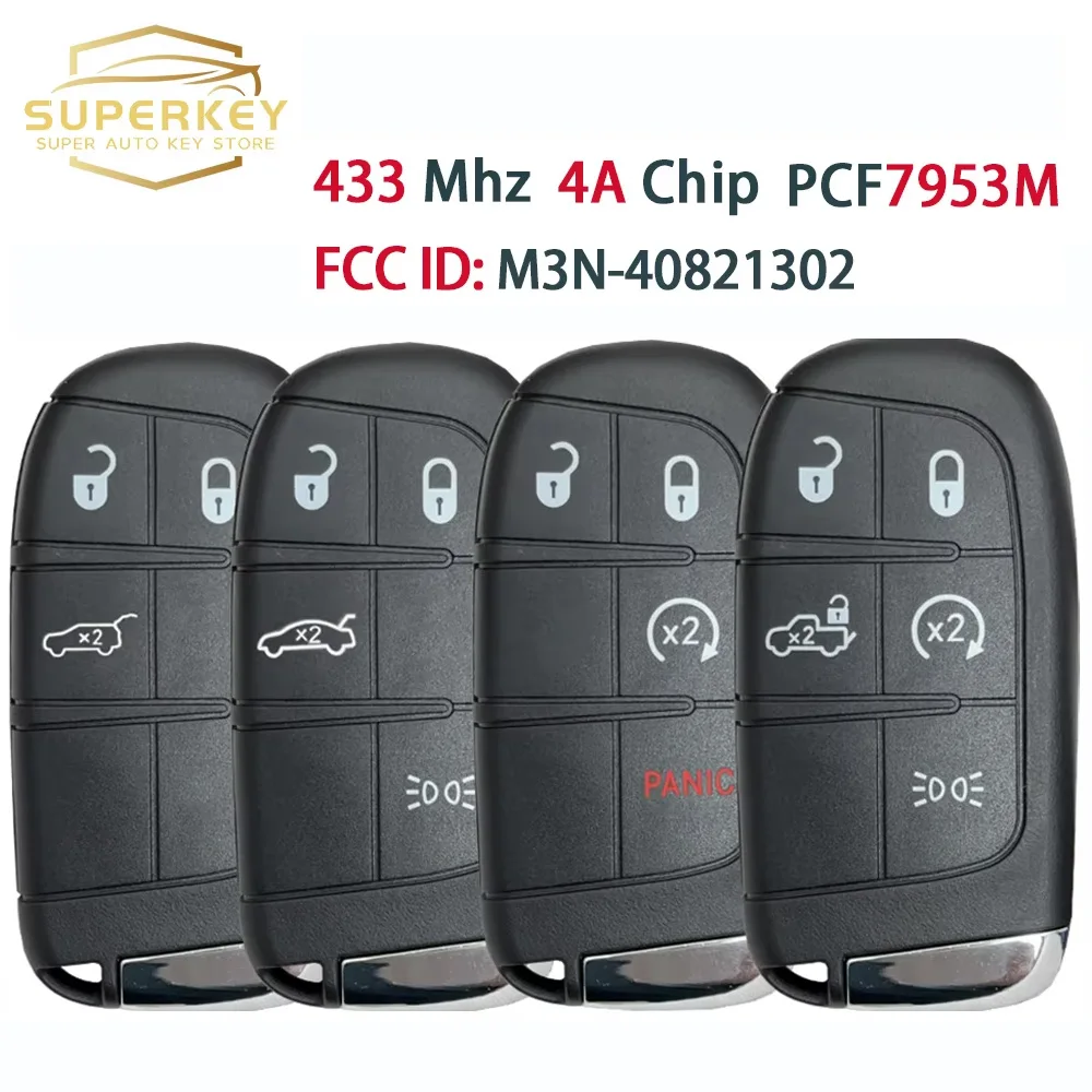SUPERKEY 3/4/5 Buttons Smart Remote Car Key Fob For Fiat 500 500L 500X 2016-2019 433MHz 4A Chip M3N-40821302 SIP22 Blade
SUPERKEY 3/4/5 Buttons Smart Remote Car Key Fob For Fiat 500 500L 500X 2016-2019 433MHz 4A Chip M3N-40821302 SIP22 Blade