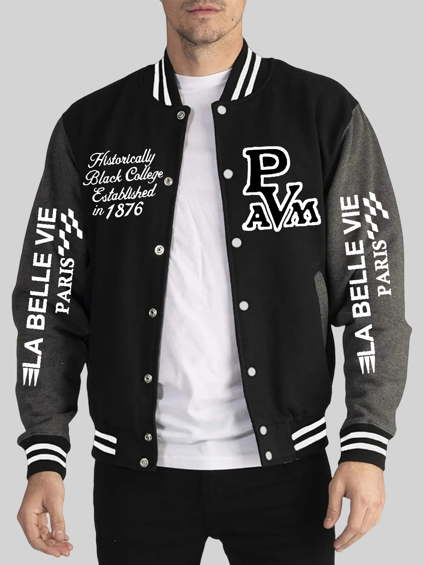 La Belle Vie Paris Print 2 Color Fashion Baseball Uniform Mens Comfy Casual Jacket Basics Vintage Streetwears Autumn Winter Top
La Belle Vie Paris Print 2 Color Fashion Baseball Uniform Mens Comfy Casual Jacket Basics Vintage Streetwears Autumn Winter Top