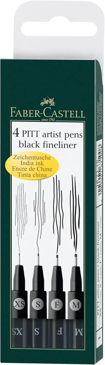 India Ink Pens Set of 4 - Fine, Medium, Super Fine, Extra Fine - Black Archival Quality
India Ink Pens Set of 4 - Fine, Medium, Super Fine, Extra Fine - Black Archival Quality